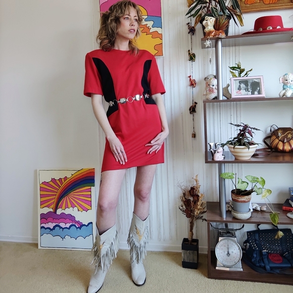 Host Pick⚡Vintage Red + Black Dress - Picture 11 of 11